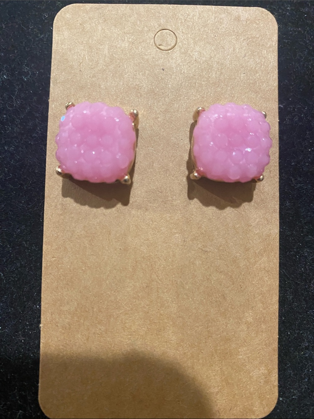Pink Cluster Stud Earrings - Women's Jewelry